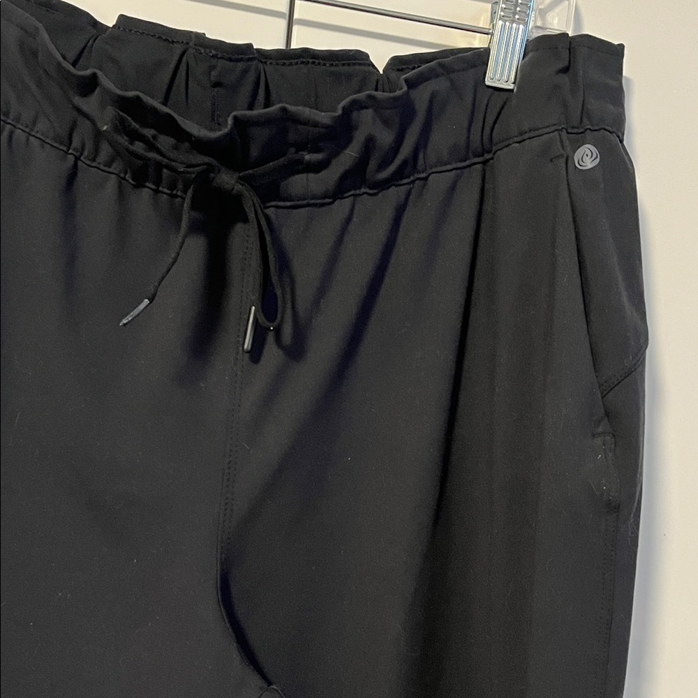 Apana Black Drawstring Waist Athleisure Lounge Pants, Size L